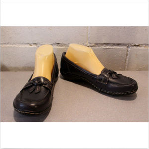 Clark's 9N Leather Dark Blue Ashland Bubble Loafer